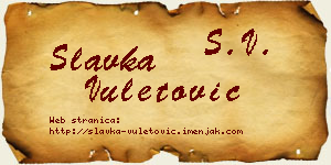 Slavka Vuletović vizit kartica
